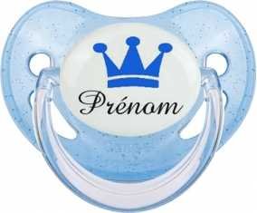 Couronne bleu + prénom: Sucette Physiologique-su7.fr