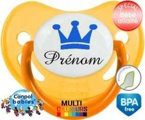 Couronne bleu + prénom: Sucette Physiologique-su7.fr