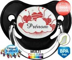 Nuage cœur + prénom: Sucette Physiologique-su7.fr