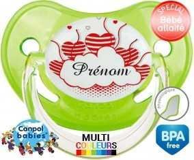 Nuage cœur + prénom: Sucette Physiologique-su7.fr