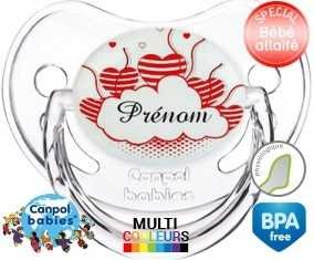 Nuage cœur + prénom: Sucette Physiologique-su7.fr