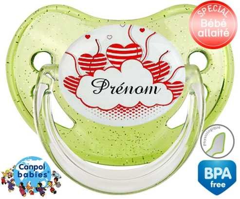 Nuage cœur + prénom: Sucette Physiologique-su7.fr