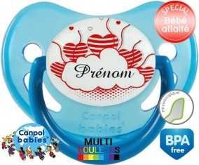 Nuage cœur + prénom: Sucette Physiologique-su7.fr