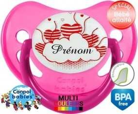 Nuage cœur + prénom: Sucette Physiologique-su7.fr