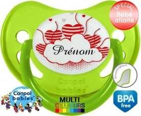 Nuage cœur + prénom: Sucette Physiologique-su7.fr