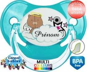 Ourson + prénom : Sucette Physiologique personnalisée