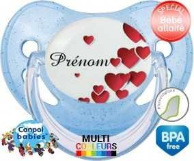 Pleins de cœurs + prénom: Sucette Physiologique-su7.fr