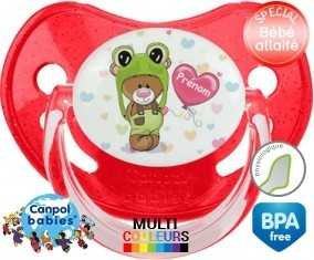 Ourson tortue + prénom: Sucette Physiologique-su7.fr