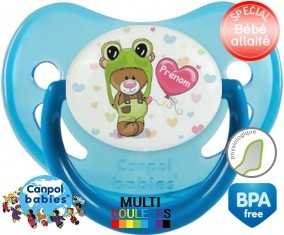 Ourson tortue + prénom: Sucette Physiologique-su7.fr