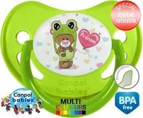 Ourson tortue + prénom: Sucette Physiologique-su7.fr