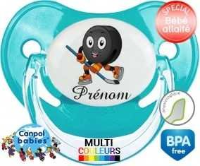 Tetine Hockey + prénom embout Physiologique personnalisée