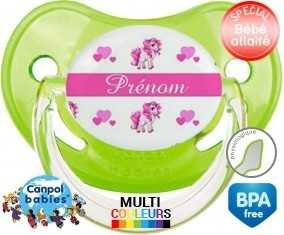 Licorne style3 + prénom: Sucette Physiologique-su7.fr