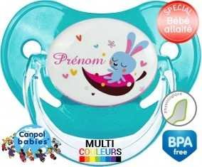 Lapinou + prénom : Sucette Physiologique personnalisée