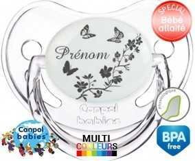 Papillons + prénom: Sucette Physiologique-su7.fr