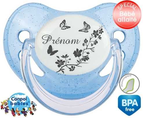 Papillons + prénom: Sucette Physiologique-su7.fr