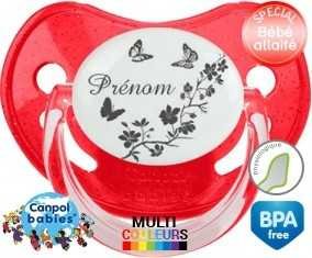 Papillons + prénom: Sucette Physiologique-su7.fr