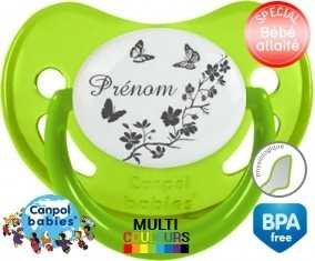 Papillons + prénom: Sucette Physiologique-su7.fr