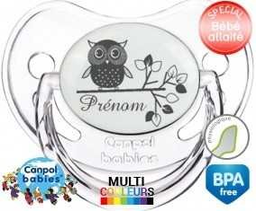 Hibou style3 + prénom: Sucette Physiologique-su7.fr