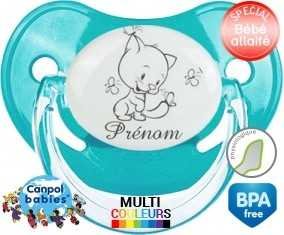 Chat papillon style2 + prénom : Sucette Physiologique personnalisée