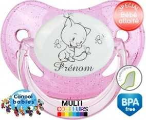 Chat papillon style2 + prénom: Sucette Physiologique-su7.fr
