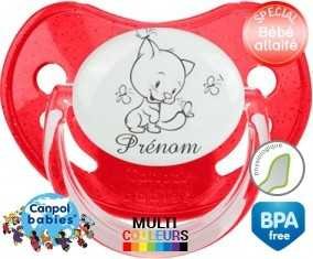 Chat papillon style2 + prénom: Sucette Physiologique-su7.fr