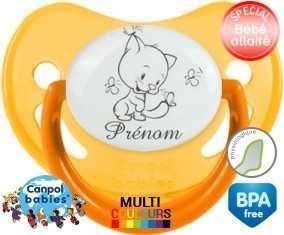Chat papillon style2 + prénom: Sucette Physiologique-su7.fr