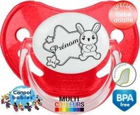 Lapin étoile + prénom: Sucette Physiologique-su7.fr