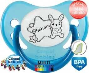 Lapin étoile + prénom: Sucette Physiologique-su7.fr