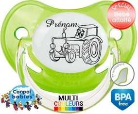 Tracteur + prénom: Sucette Physiologique-su7.fr