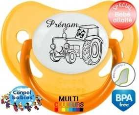 Tracteur + prénom: Sucette Physiologique-su7.fr