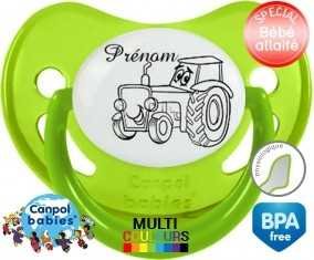 Tracteur + prénom: Sucette Physiologique-su7.fr