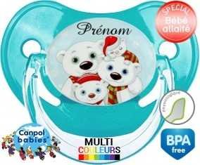 Famille ours + prénom : Tétine Physiologique personnalisée