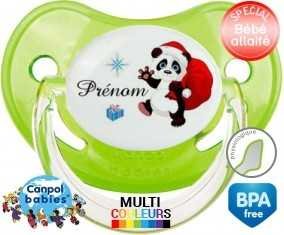 Famille panda de noël + prénom: Sucette Physiologique-su7.fr