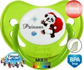 Famille panda de noël + prénom: Sucette Physiologique-su7.fr