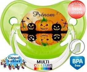 Halloween citrouille + prénom: Sucette Physiologique-su7.fr