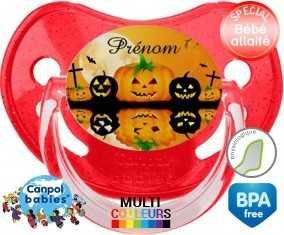 Halloween citrouille + prénom: Sucette Physiologique-su7.fr
