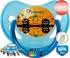 Halloween citrouille + prénom: Sucette Physiologique-su7.fr