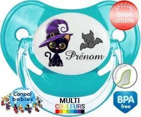 Chat chauve souris + prénom: Sucette Physiologique-su7.fr