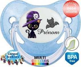 Chat chauve souris + prénom: Sucette Physiologique-su7.fr