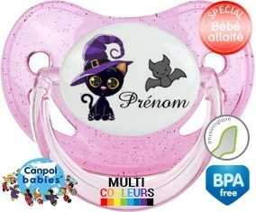Chat chauve souris + prénom: Sucette Physiologique-su7.fr
