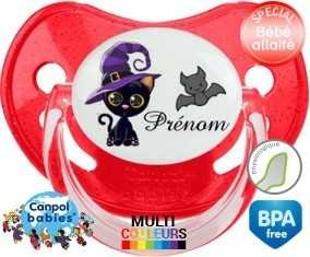 Chat chauve souris + prénom: Sucette Physiologique-su7.fr