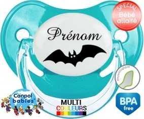 Tetine Chauve souris + prénom embout Physiologique personnalisée