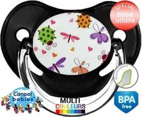 Papillons coccinelles + prénom: Sucette Physiologique-su7.fr