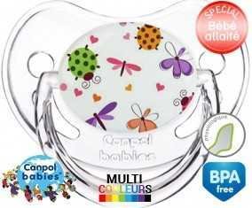 Papillons coccinelles + prénom: Sucette Physiologique-su7.fr
