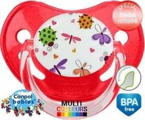 Papillons coccinelles + prénom: Sucette Physiologique-su7.fr