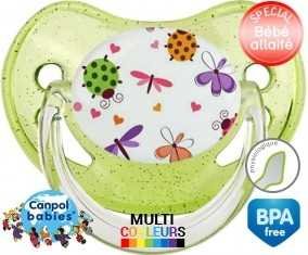 Papillons coccinelles + prénom: Sucette Physiologique-su7.fr