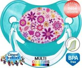 Fleur multicolors : Sucette Physiologique personnalisée
