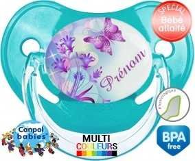 Design papillon + prénom: Sucette Physiologique-su7.fr