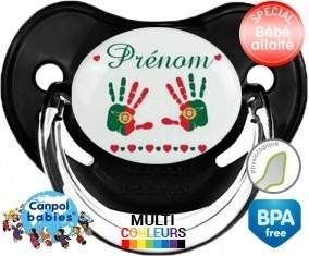 Drapeau portugal et main de bébé + prénom: Sucette