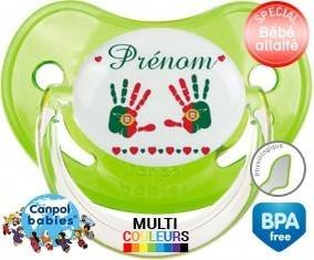 Drapeau portugal et main de bébé + prénom: Sucette